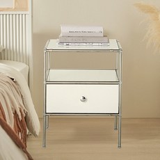 윌로우 저스틴 협탁 405 x 515 mm 방문설치, 화이트, 1개