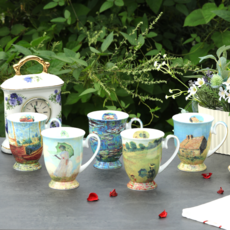 Royal Essex 莫內畫作圖案骨瓷馬克杯禮品組 5入, 1套, 混合顏色