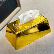 Mirnoa 福氣來了 真金條擺飾面紙盒 MMM3455, 金色, 1個