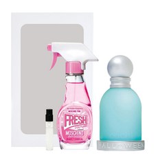 모스키노 프레쉬 핑크 EDT 30ml + 제이델포조 할로윈 블루드랍 EDP 30ml + 샘플 + 쇼핑백 + 세트박스, 1세트