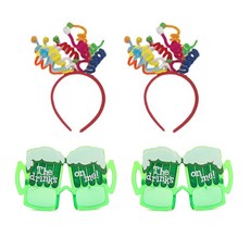 市場派對道具眼鏡+頭帶套組, 3型, 1套