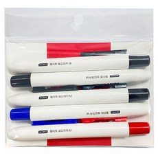MORRIS JUSTCLICK M型白板筆 黑色3支 + 藍色 + 紅色組合, 黑色、藍色、紅色, 1組