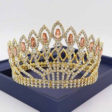 自助婚紗歐美風新娘皇冠 bii369, 1個, 橘色