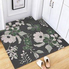 抗汙可裁剪復古花朵地墊, 線條花朵