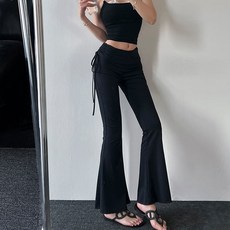 메이첼 여성용 블리엘 스트링 셔링 부츠컷 필라테스 요가바지 10502