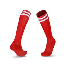 Yogojogo 冰球襪 雙腳穿著 L, 05 紅白邊, 1套