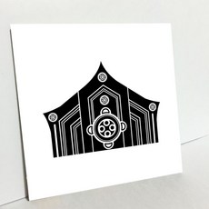 HTP 傳統紋樣磁磚 其他紋 雙虎胸背 K0916 9122, 1個