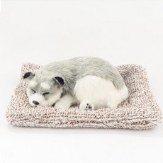 汽車家用室內裝飾 睡眠動物迷你哈士奇擺件, 混色