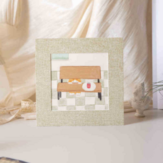 Silver Zero 泡棉板相框 10入 + 立架支架組, 1套, 灰米色