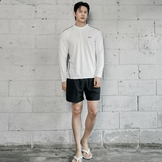 TUBE TREE 男士寬鬆版防磨衣車線長袖 + 沙灘褲套裝 AE9203