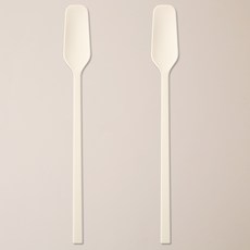 이지실리 스퀘어 실리콘 다용도 티 버터 잼스푼, 화이트, 2개