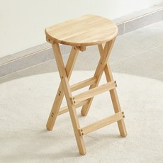 YEDAUM 折疊式原木吧檯椅 一般型, 自然色, 1個