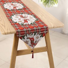 Sonnyo 可愛聖誕桌旗, 25 圓圈, 180 x 33 cm, 1個