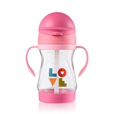 마더플레이스 유아용 트라이탄 빨대컵 260ml, 핑크, 1개