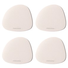 그리디파머스 가죽 티 코스터, 바닐라크림, 111 x 100 mm, 4개