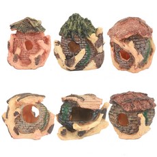 파이브오션 수조장식 오크하우스 6p 세트, 1세트