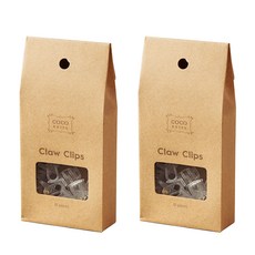 Yarna 霧面爪形夾 12入, 半透明, 2個