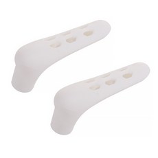 I Love Home 菱形孔防撞矽膠門把 2入, 白色