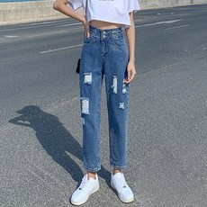 POPLARNC 女性Paul高腰丹寧褲