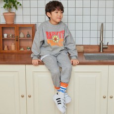 vavkids 童款POSITIVE英文字母印花長袖上衣+長褲組