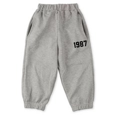 VENHIT 青少年款1987數字棉質雙面布運動慢跑褲