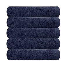 Songwol 松月 20支精梳棉素色美容毛巾 90g, 海軍, 5個