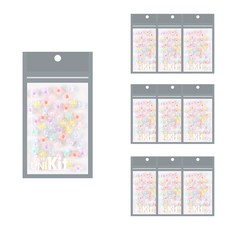 Uniart TINYBEADS 粉彩花朵霧面小款 8號, 10個, 混合顏色