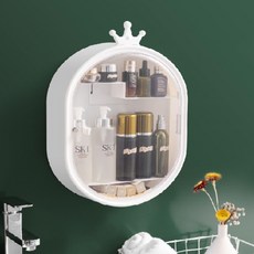 壁掛式化妝品收納架 白色, 1個