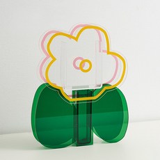 홈플로우 알록달록 색감의 꽃모양 아크릴 화병, 오렌지