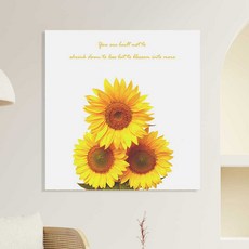 세잔느화실 골드해바라기 풍수인테리어 캔버스 액자 6 풍수 화이트 해바라기 세송이, 6.풍수 화이트 해바라기 세송이
