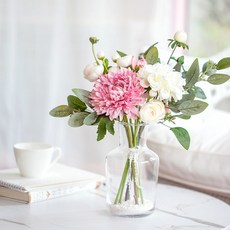 純粉色人造花花瓶套組, 混色