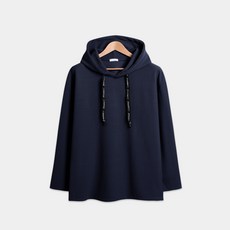 TOPBOY 男女通用浮雕英文字母抽繩寬鬆連帽T恤 LW058