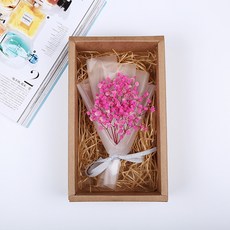 TheFlower 안개꽃 드라이플라워 + 박스 TF-05, 핑크
