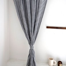 까사베르데 모하 봉집형 가리개 커튼 작은창 + 커튼끈 세트