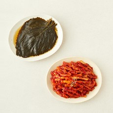 천년의반찬 새콤달콤 반찬 간장깻잎 300g + 무말랭이 무침 300g 세트, 1세트