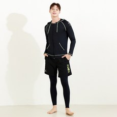 베이직엘르 남성용 후드 집업 래쉬가드 비치반바지 워터레깅스 세트 BEM-W916Y
