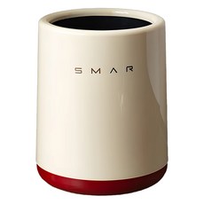 FAmILyLIFE 生活 輕奢風潤色圓形垃圾桶 A-415-W, 低調白