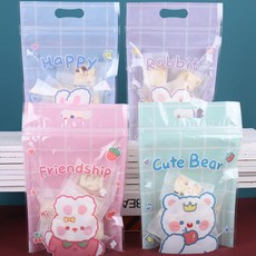 Aster 零食禮物袋 禮品袋 購物袋 夾鏈袋 塑膠包裝袋 F型, 格紋夾鏈袋 大格紋, 1套