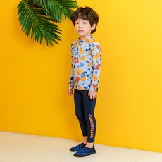 라라아망 남아용 정글 래쉬가드 세트