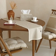 데코토닉 코지린넨코튼 러너, 2인, 1개, 2인(길이 134cm x 폭 32 cm)