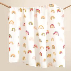 Spazio El Baby 嬰兒用雙層紗布毯, 彩虹