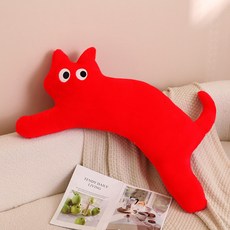 몬드스팟 푹신 보들 귀여운 고양이 바디필로우 침실 거실 쇼파 베게 쿠션 RB20807, 핫핑크