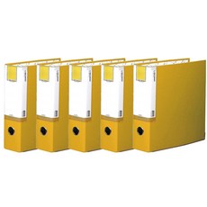 希望辦公Point 合成紙板 D型環活頁夾 A4 7cm BR977, 黃色, 5個