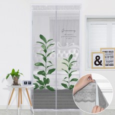 dashop 玄關用門磁吸魔鬼氈安裝型防蚊網, 每日花園