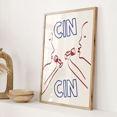 Paradaiso PDS家居裝飾 復古餐廳氛圍插畫室內設計帆布海報 H款