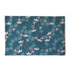 EasyCozy 頂級第四代硅藻土地墊 圖案款, 蔚藍大海