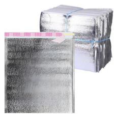 Royhome 優質 3mm 保溫保冷膠帶型包裝袋 50 x 50 cm, 銀色, 50個