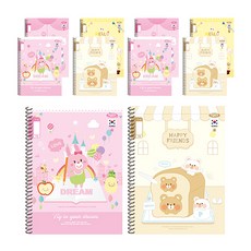 PENPIA 女童線圈筆記本 10入, 隨機發貨, 1個