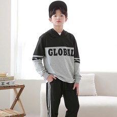 J-KID JUNIOR 兒童 Global 配色連帽上下裝套組