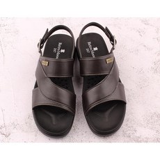 RETROMOOD 男士時尚腳背線條雙層氣墊皮革涼鞋 3006